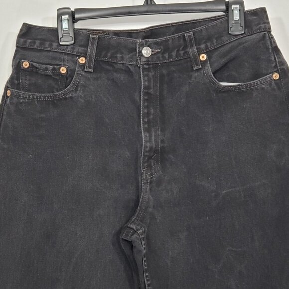 Vintage Levis 560 Loose Fit Straight Leg Black Jeans Women's Size 14M Like New - Picture 5 of 5